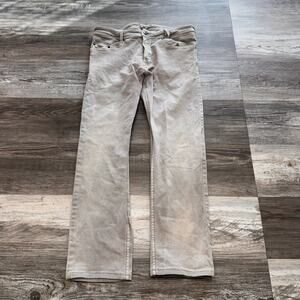 Diesel Iakop Gray Men 32 Regular Slim Fit Tapered Stretch Button Fly Denim Jeans